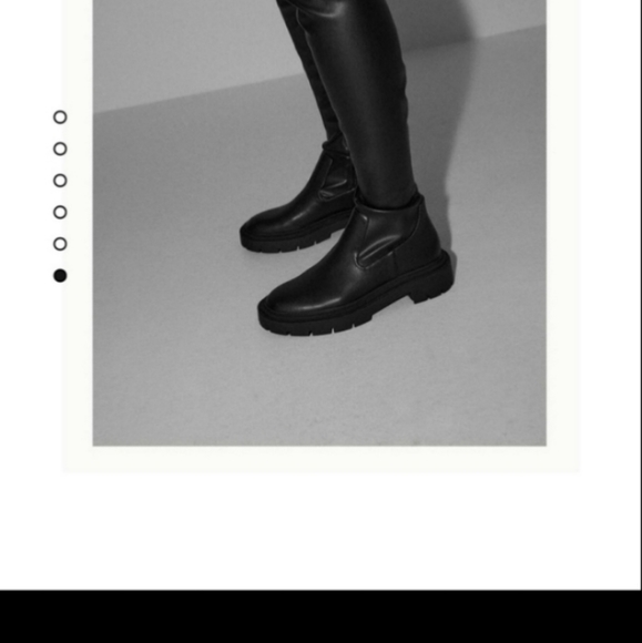 NWOT Zara Low Heeled Stretch Tall Boots TRF Black - Picture 5 of 9